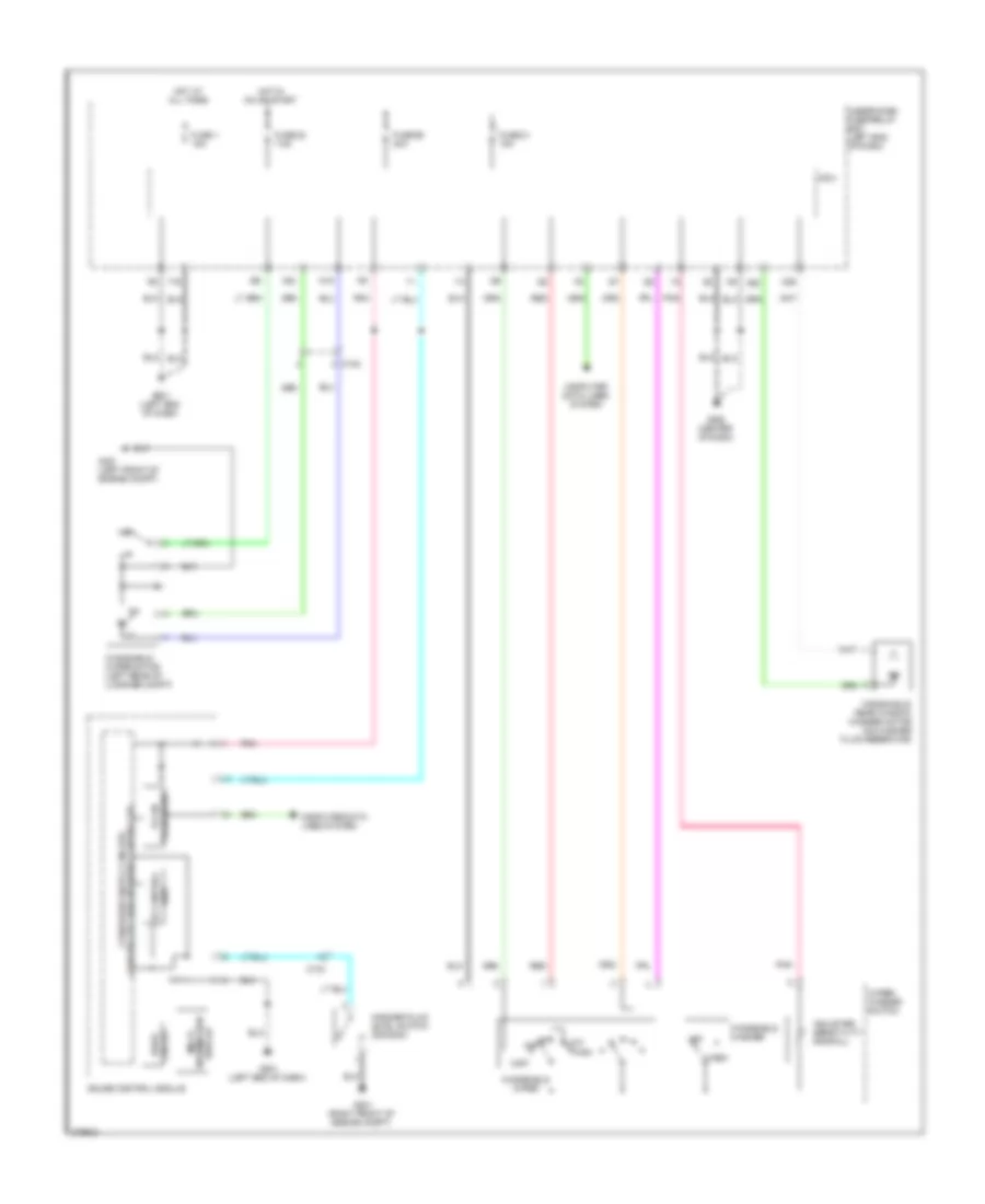 Электросхема передних стеклоочистителей дворников и омывателя лобового стекла для Honda CR-Z EX 2012