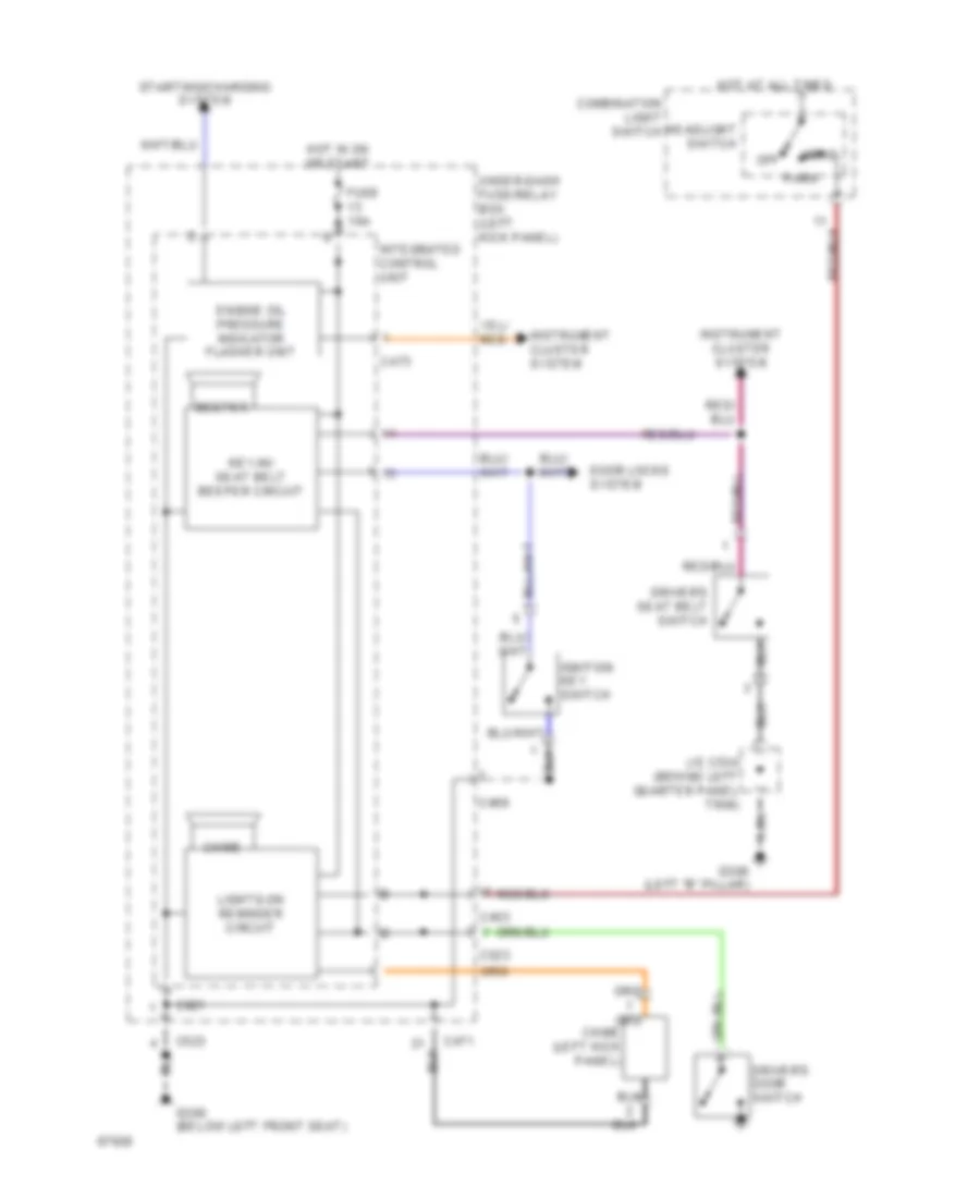 Warning System Wiring Diagrams for Honda Prelude VTEC 1994