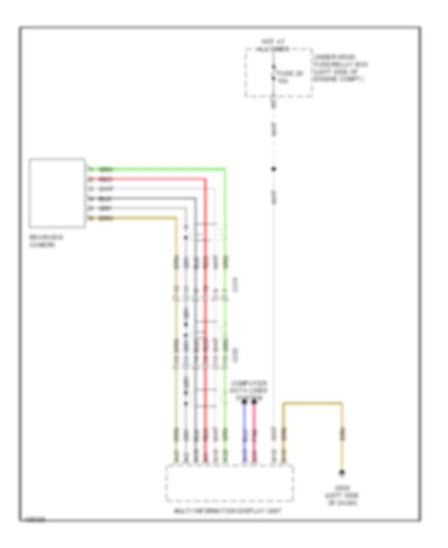 Rear Camera Wiring Diagram Except Hybrid with Multi Information Display for Honda Civic Natural Gas L 2014