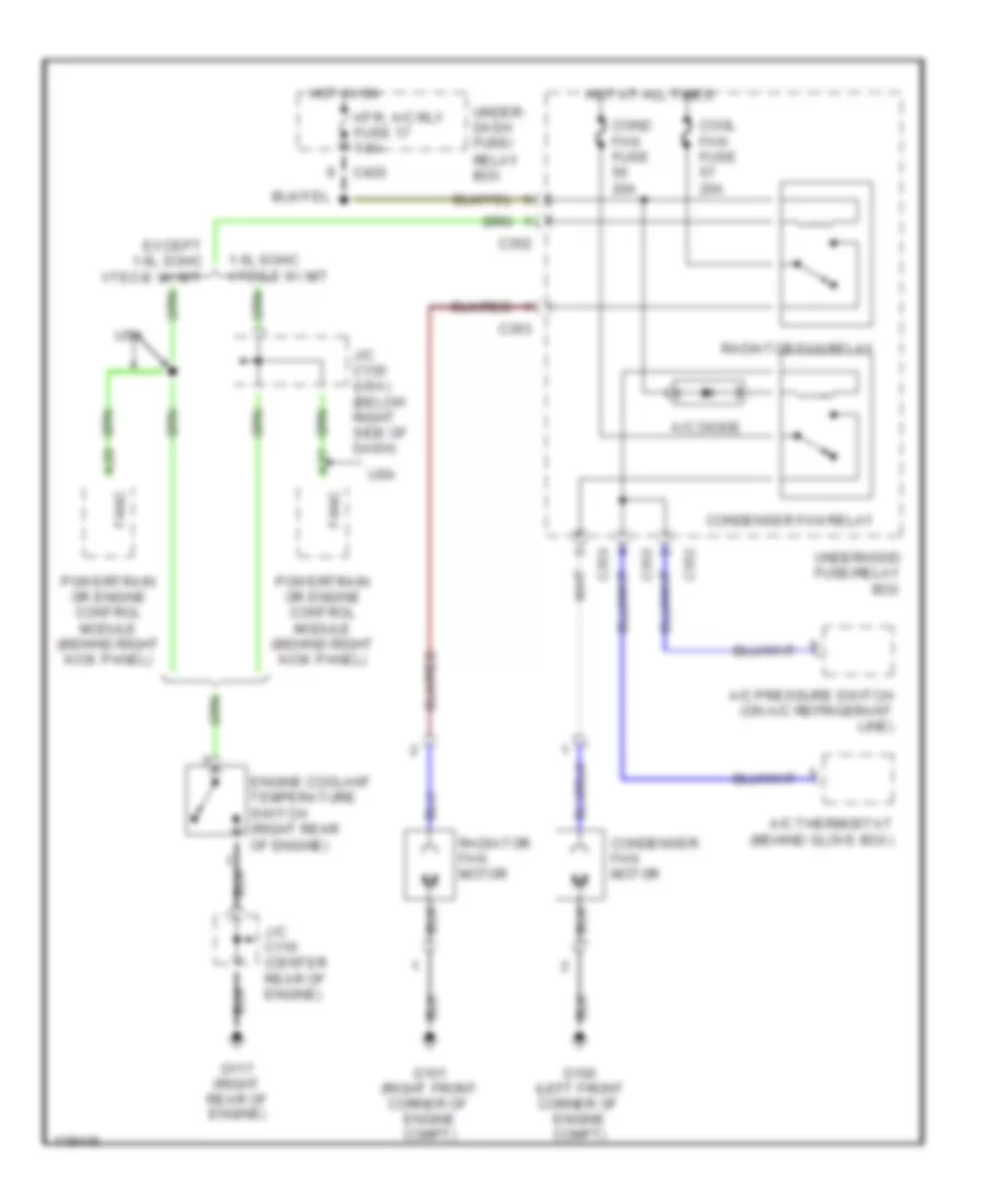 Cooling Fan Wiring Diagram for Honda Civic GX 1999