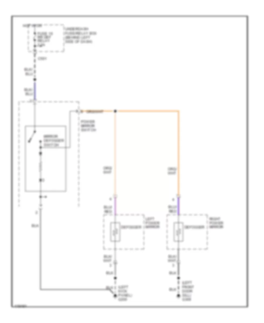 Heated Mirrors Wiring Diagram for Honda Civic GX 1999