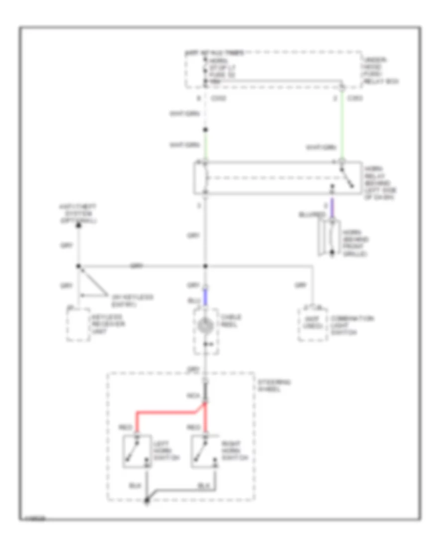 Horn Wiring Diagram for Honda Civic GX 1999