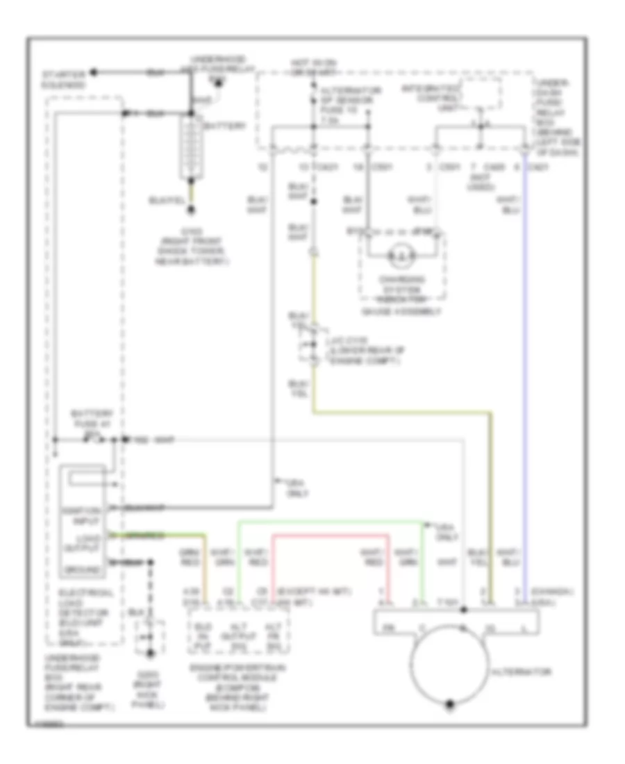 Charging Wiring Diagram for Honda Civic GX 1999