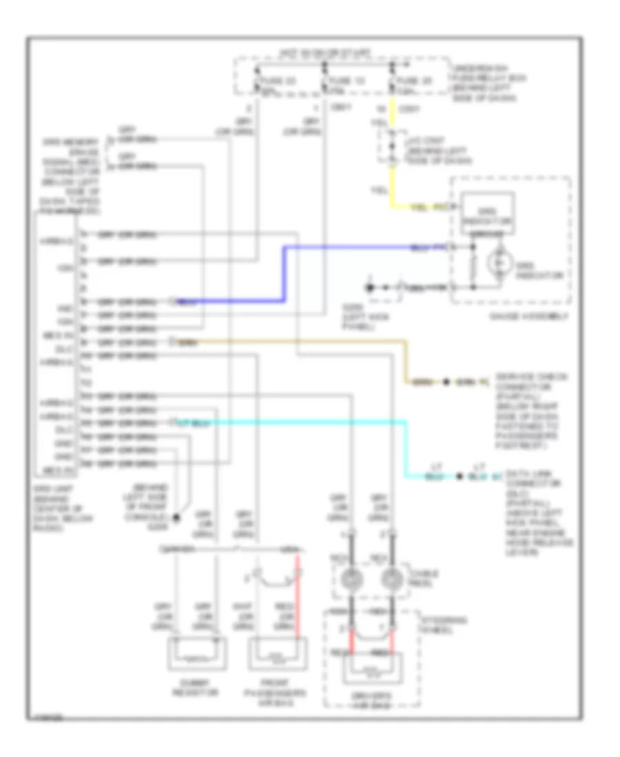 Supplemental Restraint Wiring Diagram for Honda Civic GX 1999