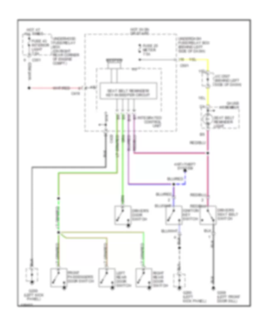 Warning System Wiring Diagrams for Honda Civic GX 1999