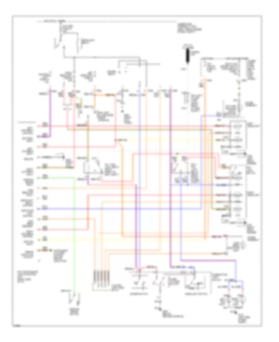 Headlight Wiring Diagram with DRL for Honda Accord EX 1995