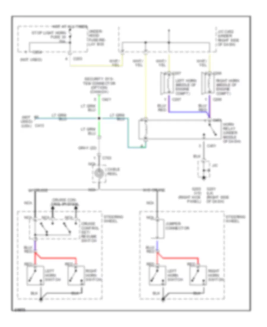 Horn Wiring Diagram for Honda Accord EX 1995