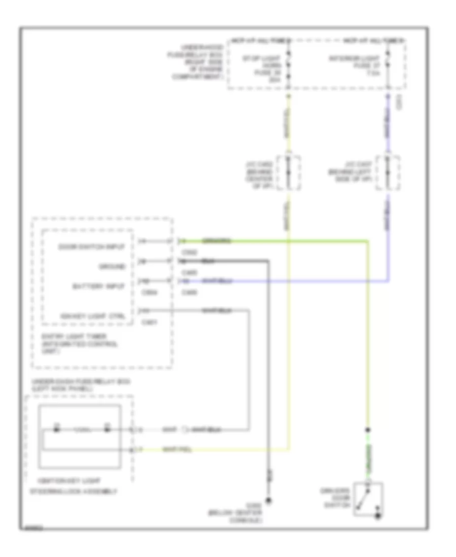 Ignition Key Light Wiring Diagram for Honda Accord EX 1995