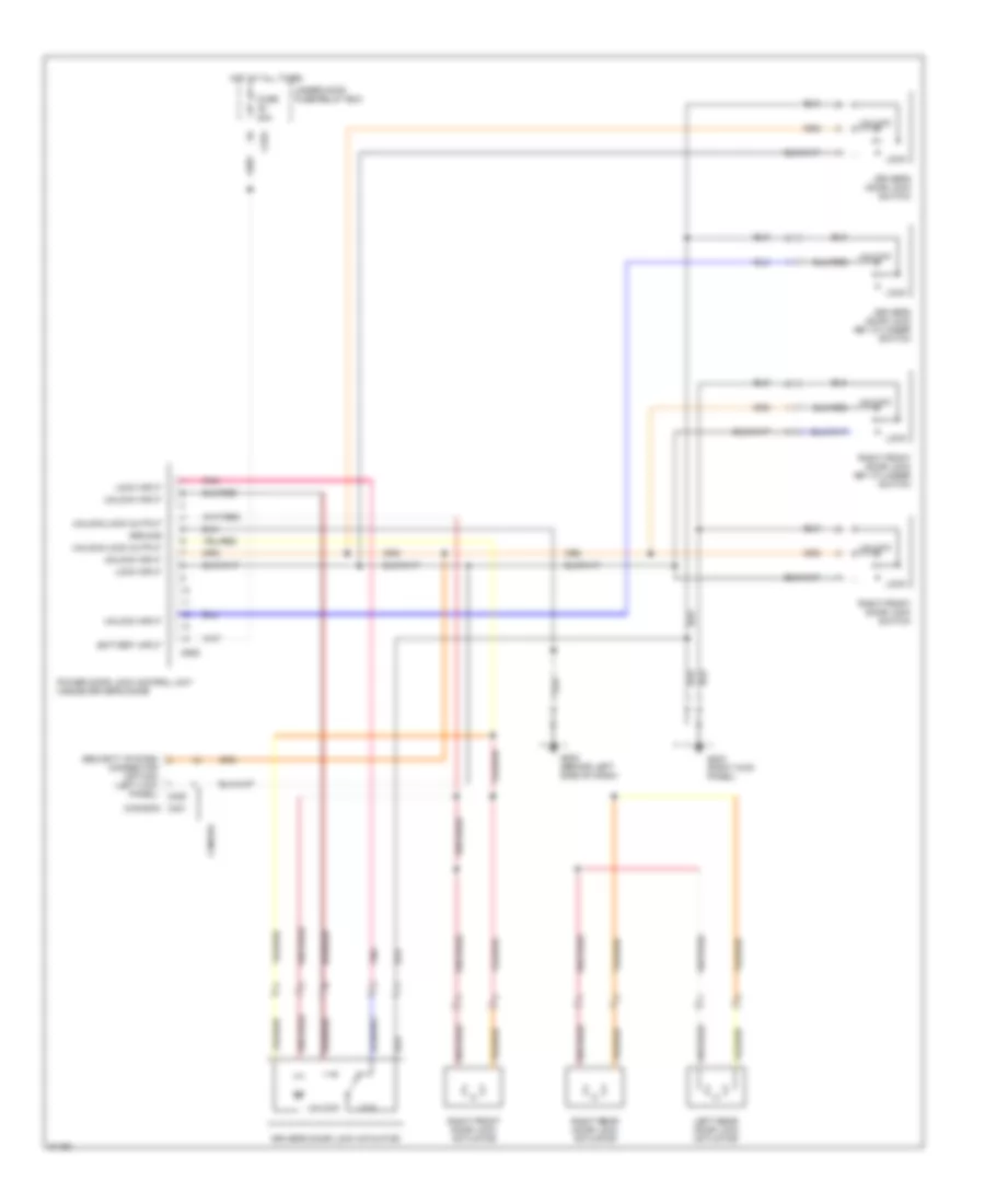 Power Door Lock Wiring Diagram, without Keyless Entry for Honda Accord EX 1995