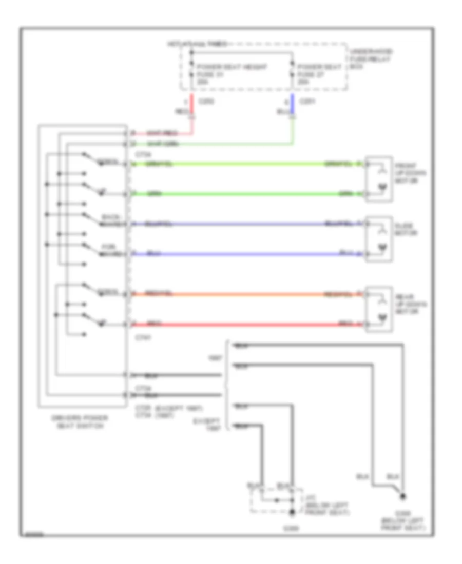 6 Way Power Seat Wiring Diagram for Honda Accord EX 1995