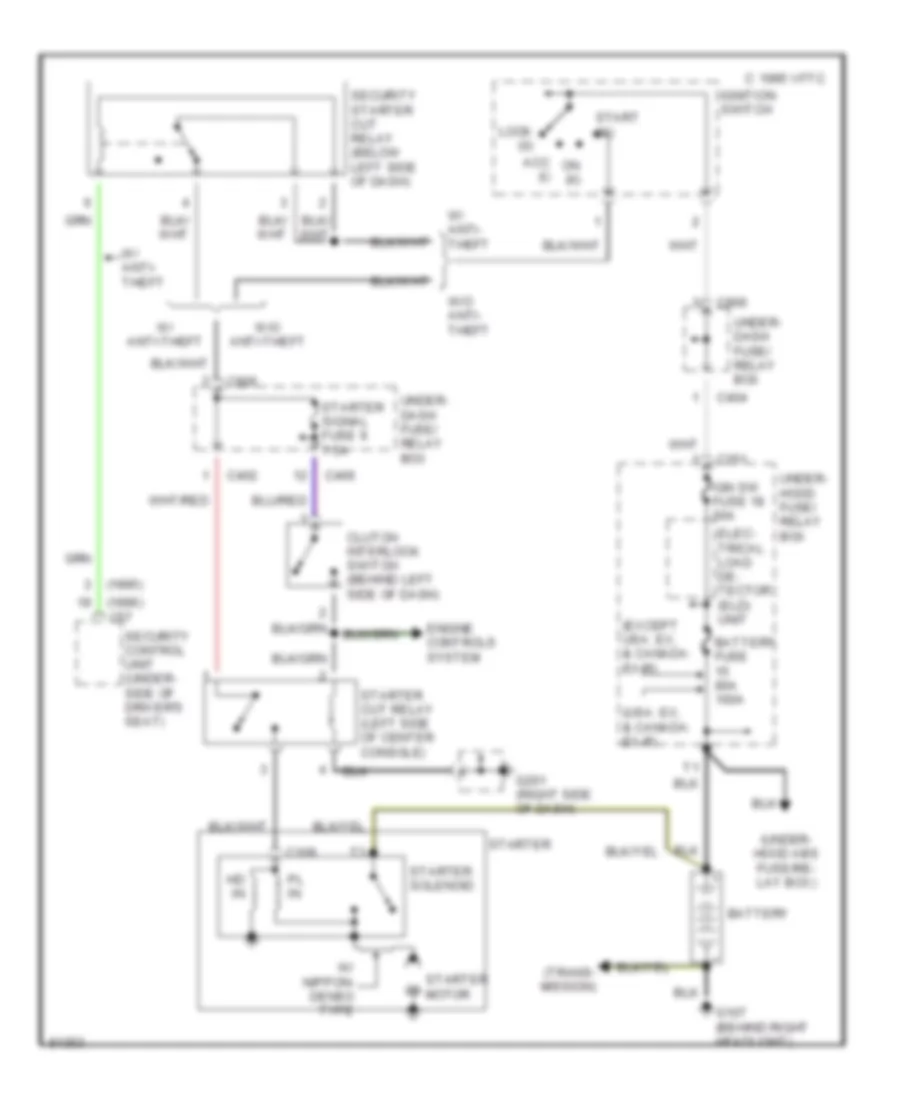 2 2L Starting Wiring Diagram M T for Honda Accord EX 1995