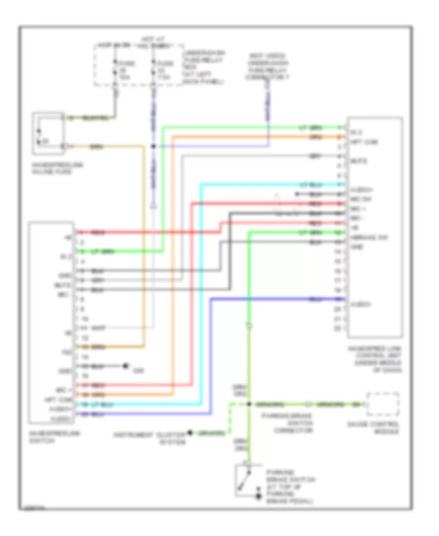 Hands Free Module Wiring Diagram, Honda Accessory for Honda Ridgeline RTL 2010