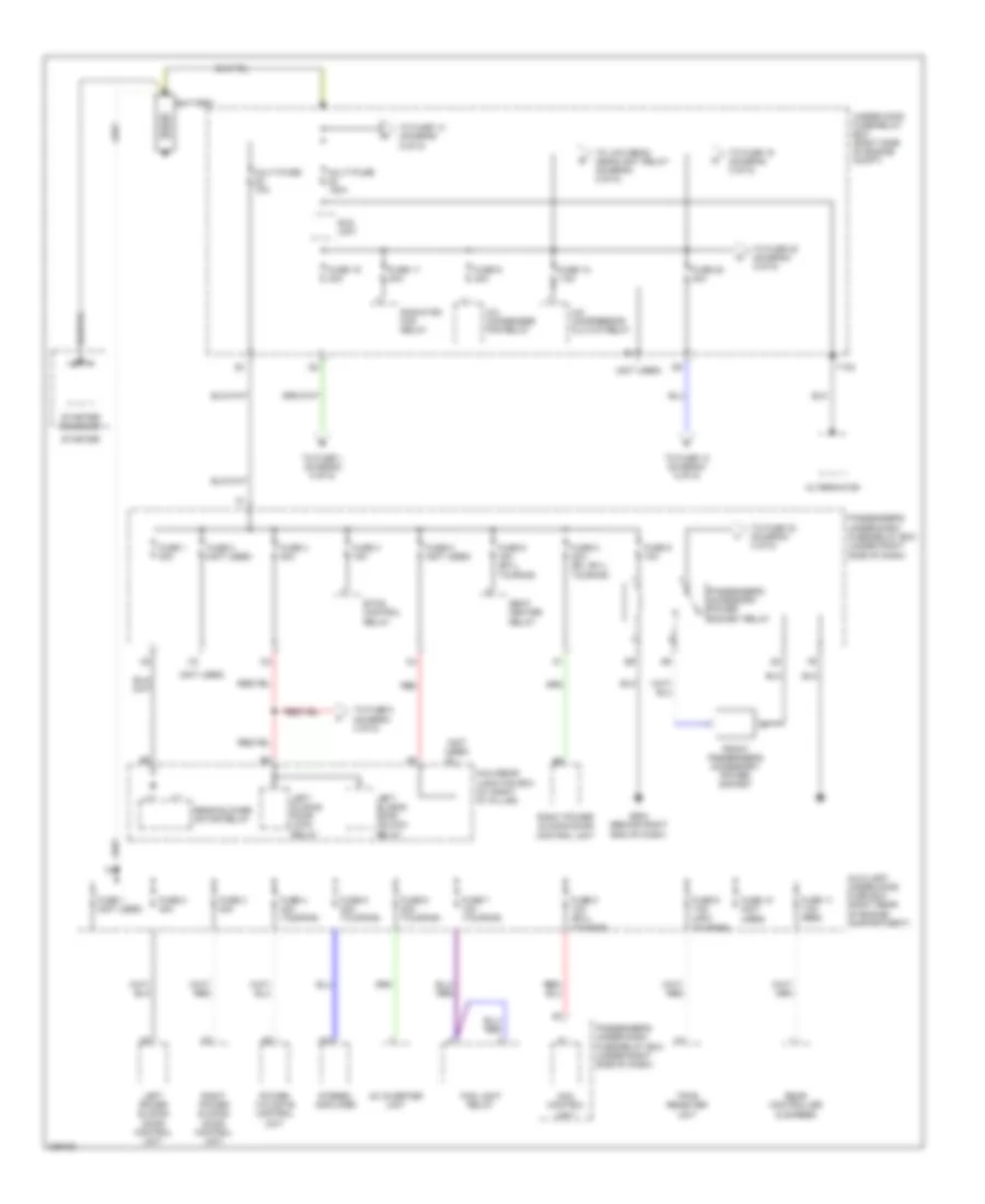 Power Distribution Wiring Diagram 1 of 5 for Honda Odyssey Touring 2005