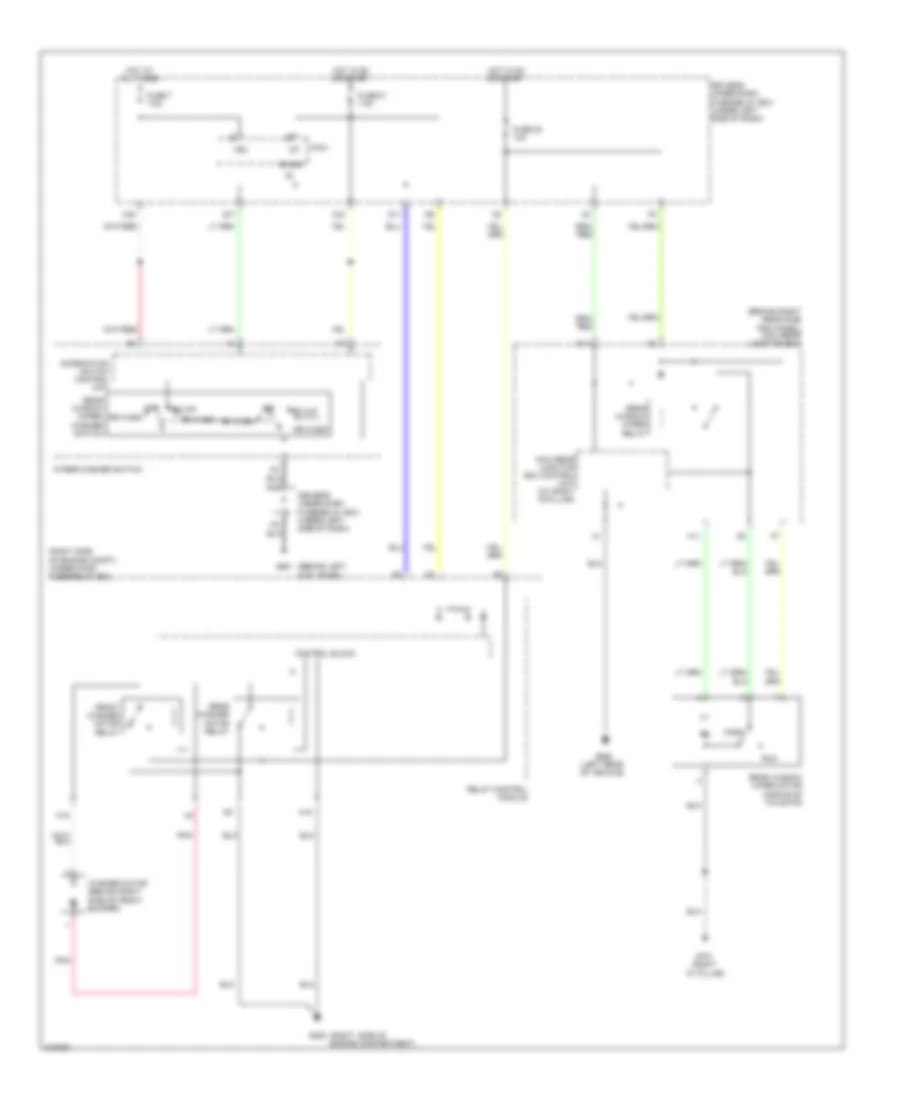 Электросхема заднего стеклоочистителя дворника и омывателя для Honda Odyssey Touring 2005