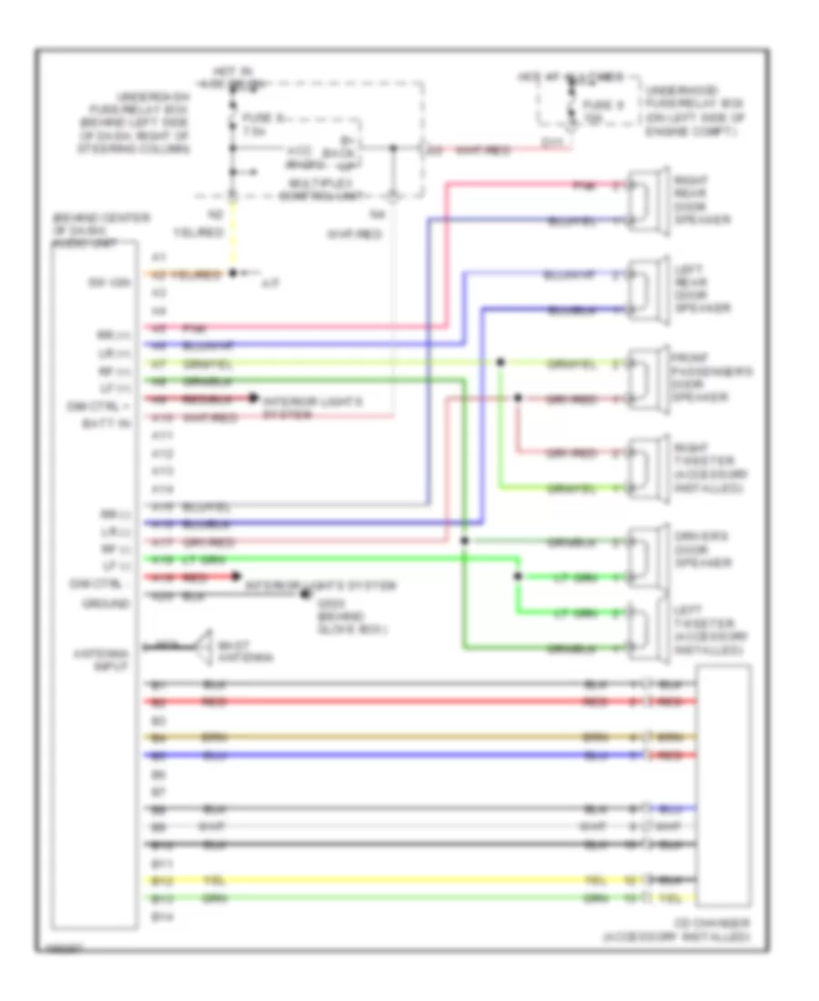 Radio Wiring Diagram LX for Honda CR V LX 2004