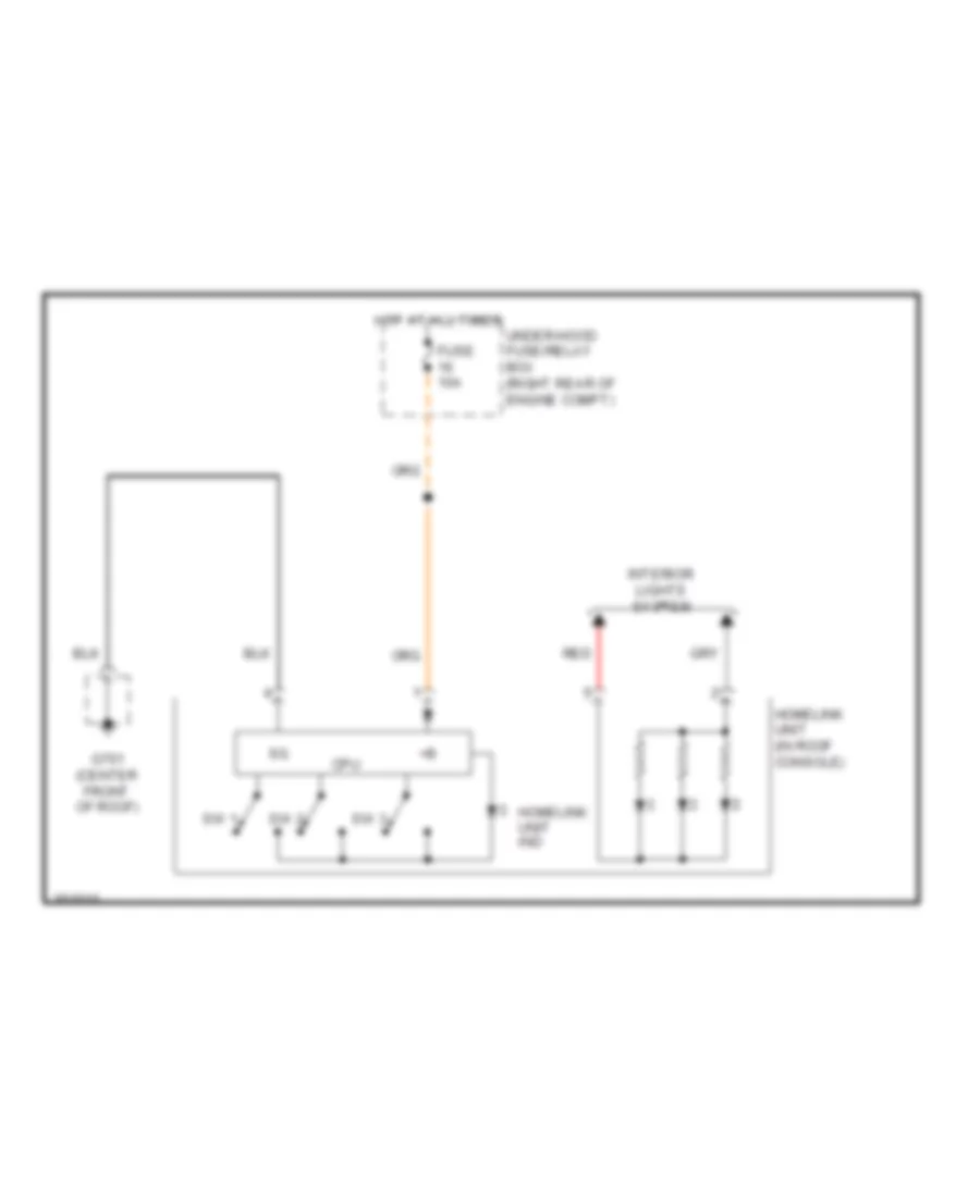 Home Link Remote Control Wiring Diagram for Honda Odyssey EX 2013