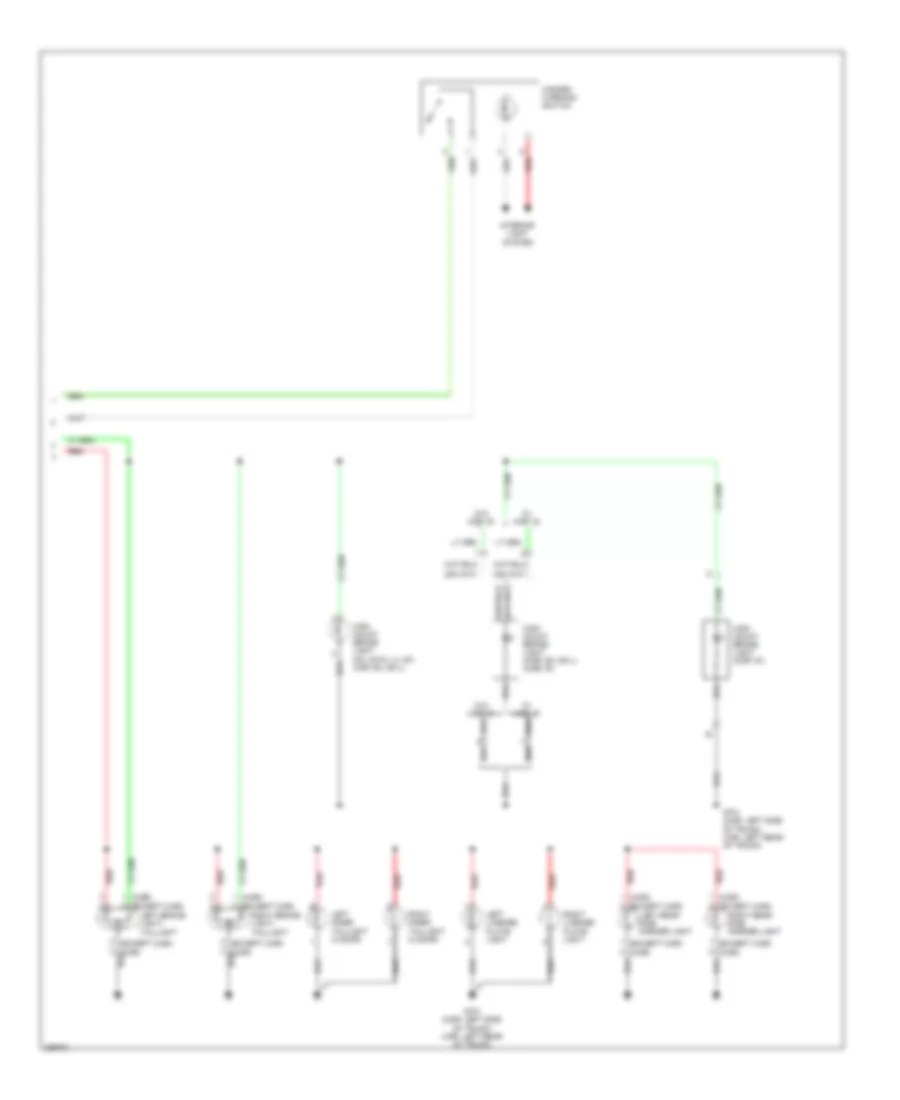 Exterior Lamps Wiring Diagram Except Hybrid 2 of 2 for Honda Civic LX 2008