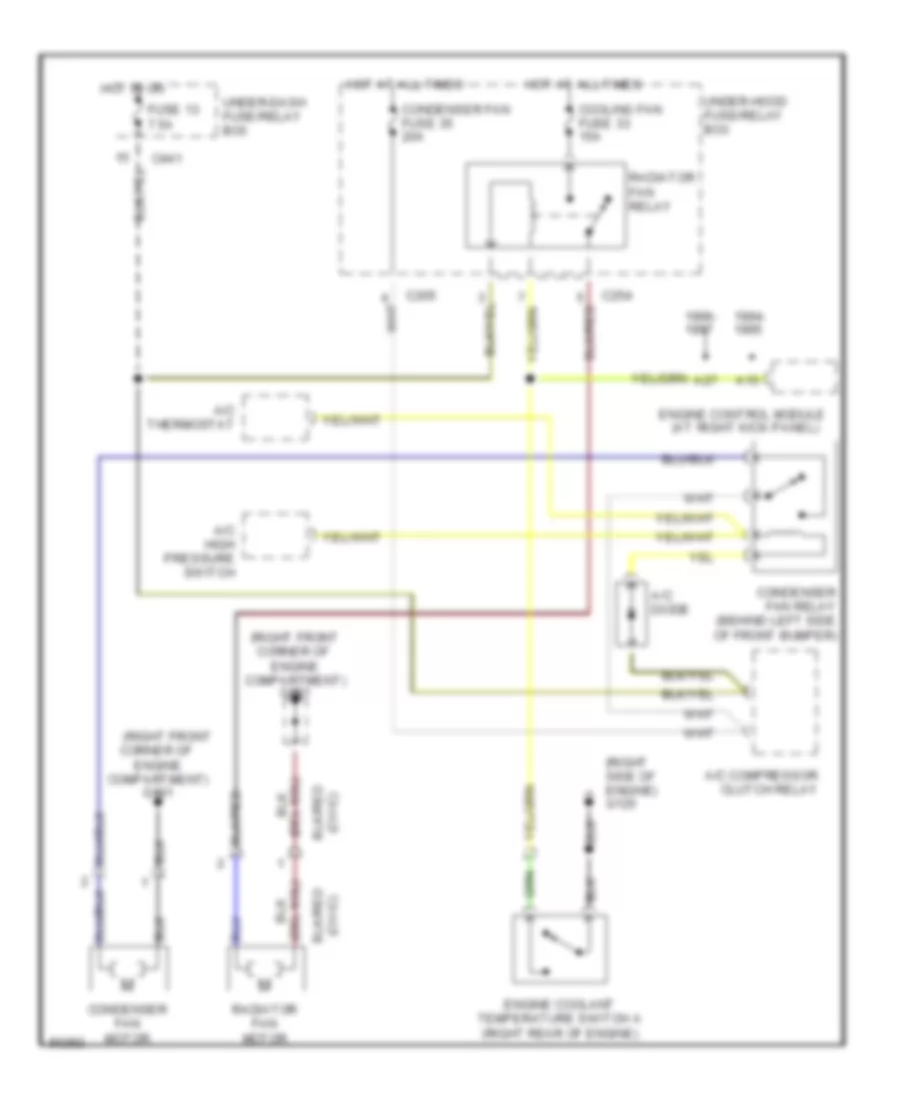Cooling Fan Wiring Diagram for Honda Civic CX 1995