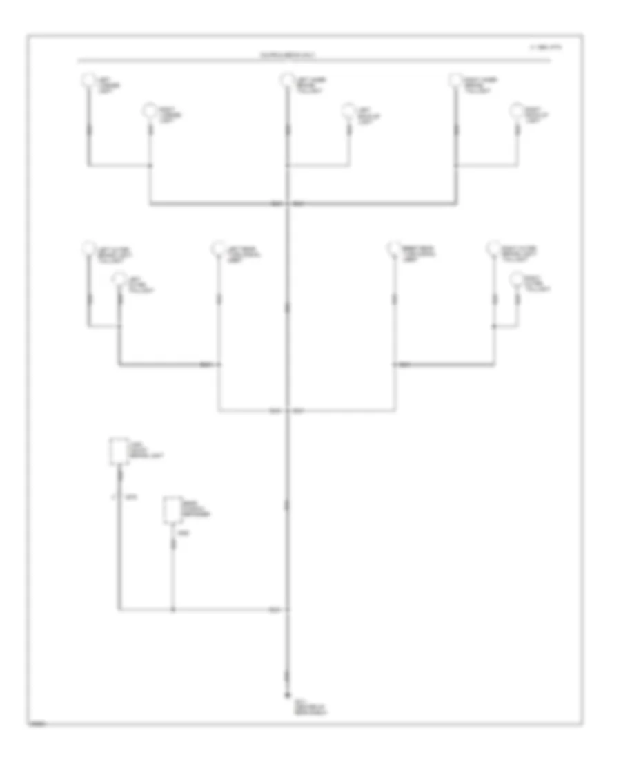 Ground Distribution Wiring Diagram 4 of 4 for Honda Civic CX 1995