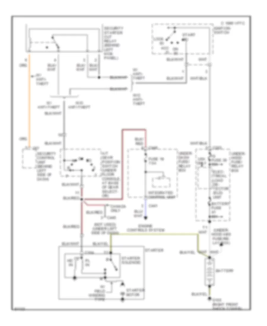 Starting Wiring Diagram A T for Honda Civic CX 1995