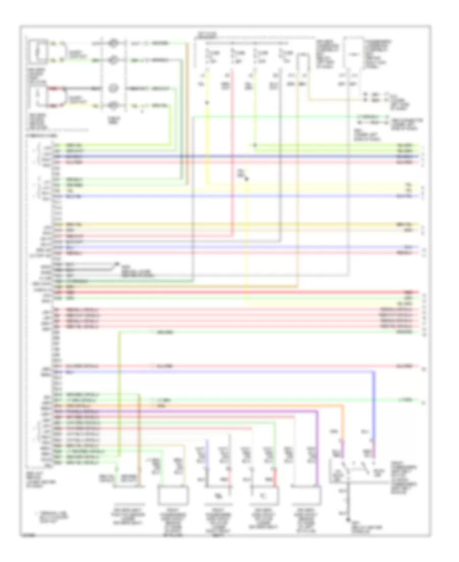 Supplemental Restraints Wiring Diagram 1 of 2 for Honda Pilot EX 2005