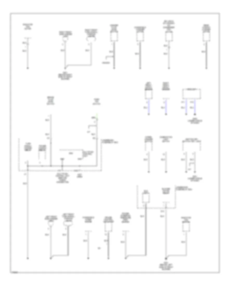 Ground Distribution Wiring Diagram (2 of 4) for Honda Element DX 2004