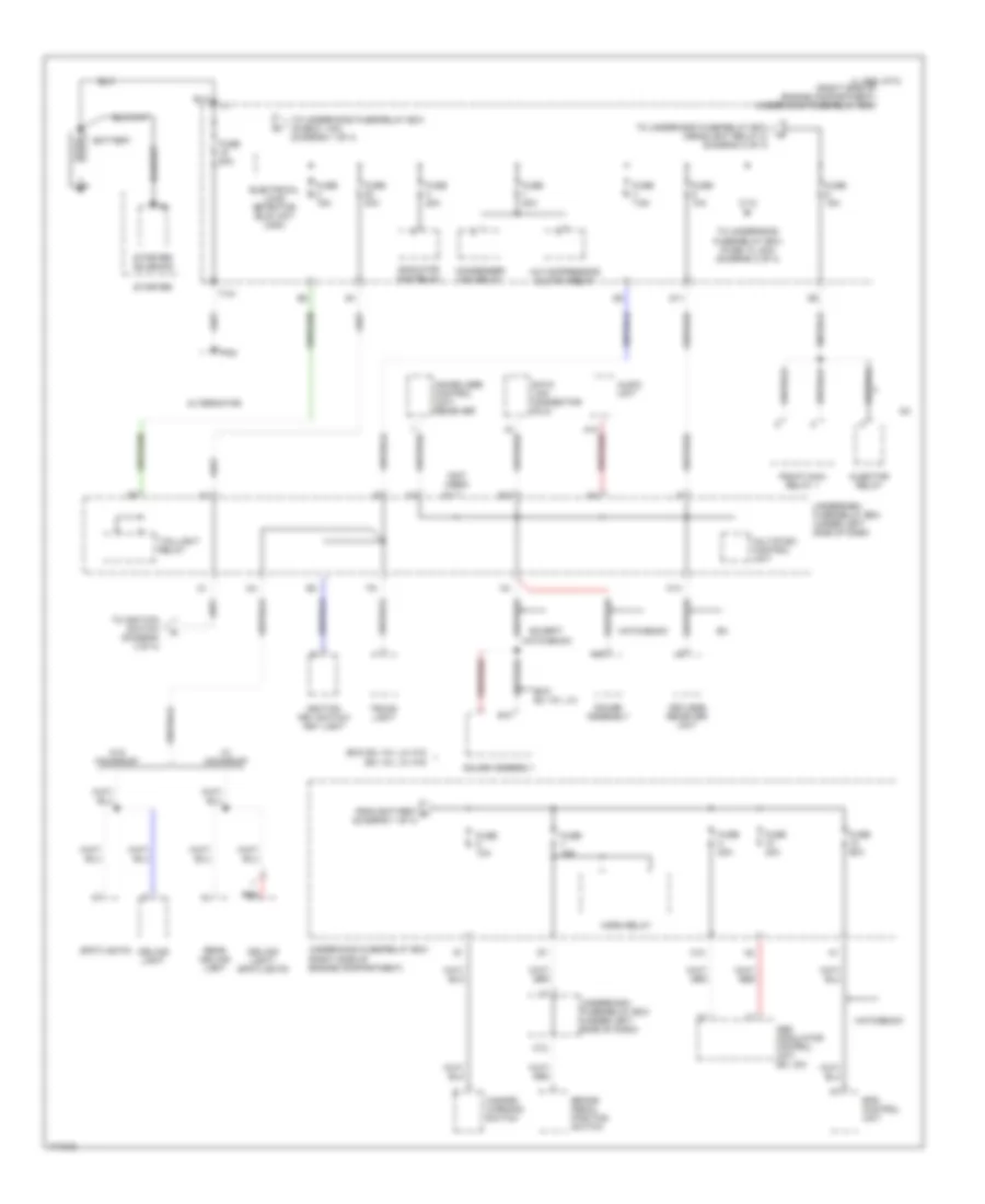 Power Distribution Wiring Diagram Except Hybrid 1 of 4 for Honda Civic DX 2003