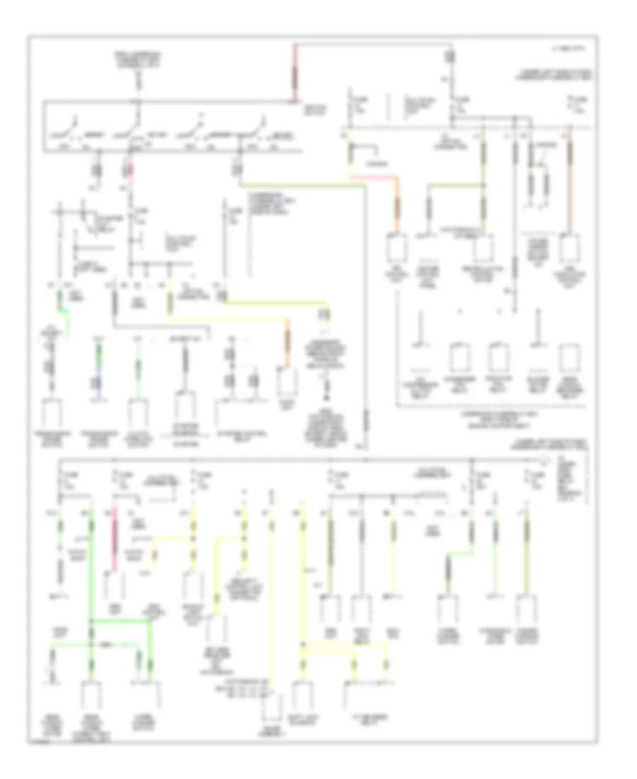 Power Distribution Wiring Diagram, Except Hybrid (3 of 4) for Honda Civic DX 2003