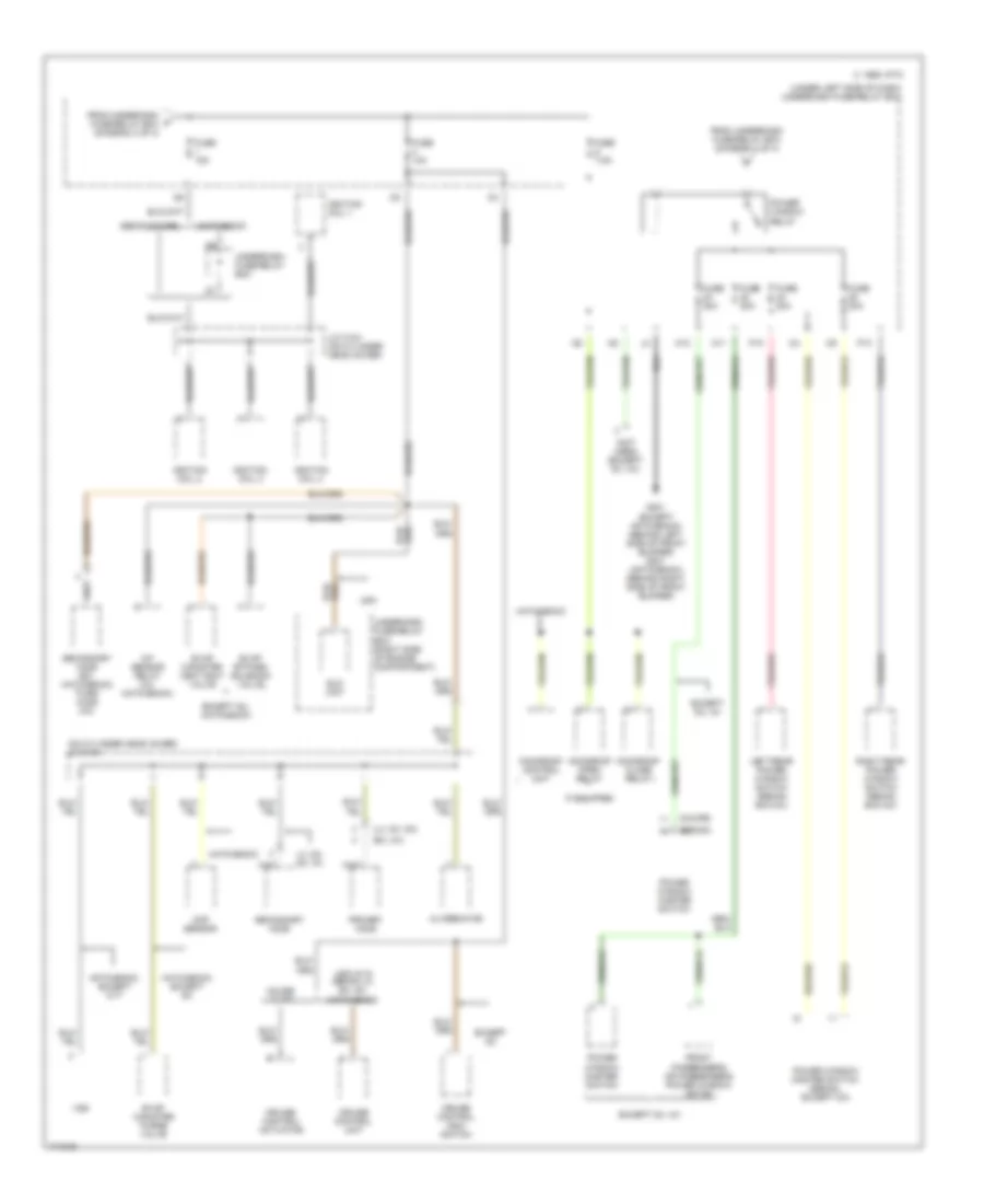 Power Distribution Wiring Diagram, Except Hybrid (4 of 4) for Honda Civic DX 2003