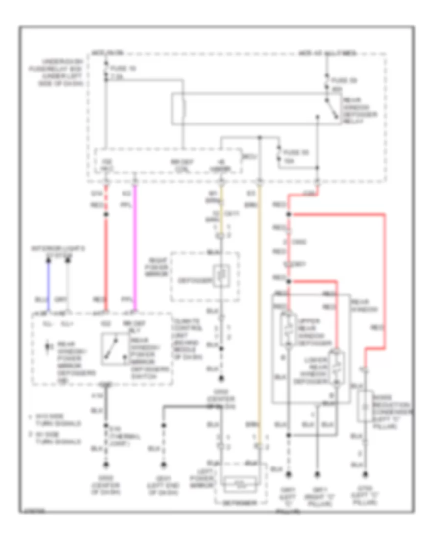 Rear Defogger Wiring Diagram with Power Mirror Defogger for Honda Insight 2012