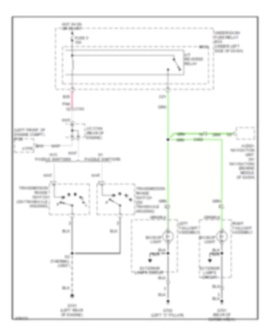 Backup Lamps Wiring Diagram for Honda Insight 2012