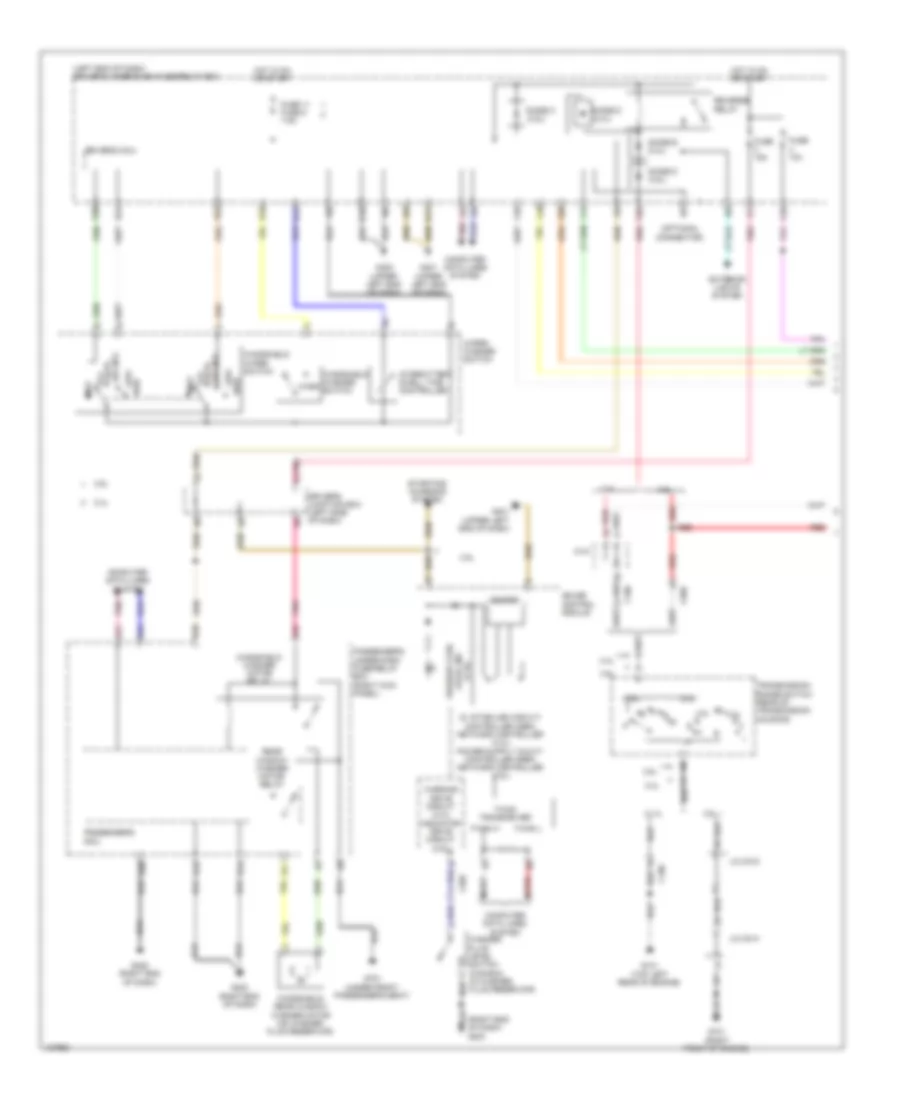 Электросхема передних стеклоочистителей дворников и омывателя лобового стекла (1 из 2) для Honda Crosstour EX 2014