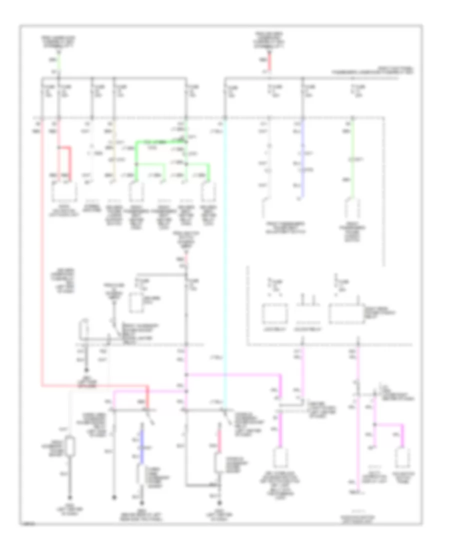 2.4L, Power Distribution Wiring Diagram (2 of 7) for Honda Crosstour EX 2014