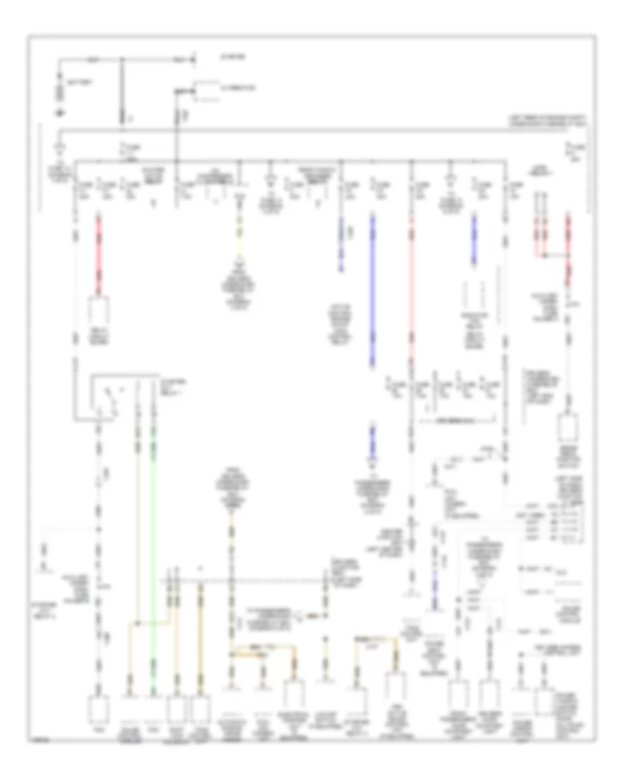 3.5L, Power Distribution Wiring Diagram (1 of 5) for Honda Crosstour EX 2014