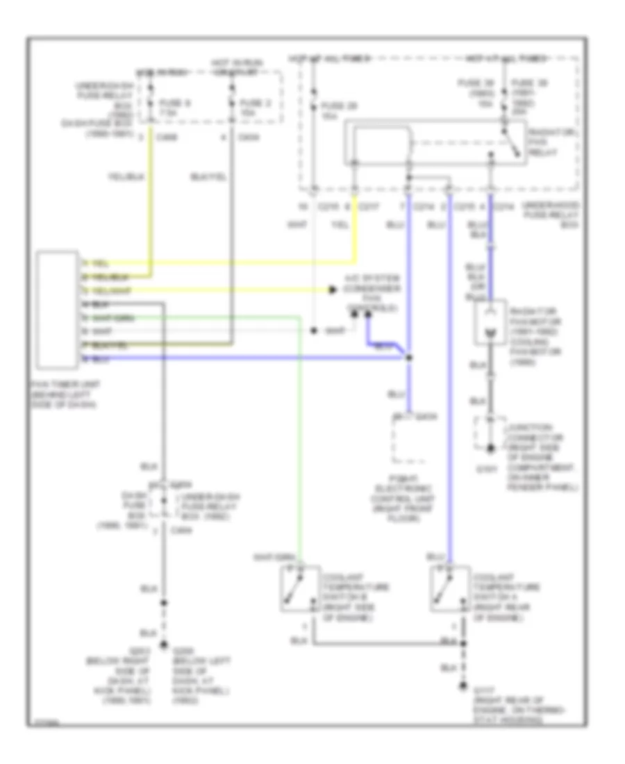 Cooling Fan Wiring Diagram with A C for Honda Accord EX 1990