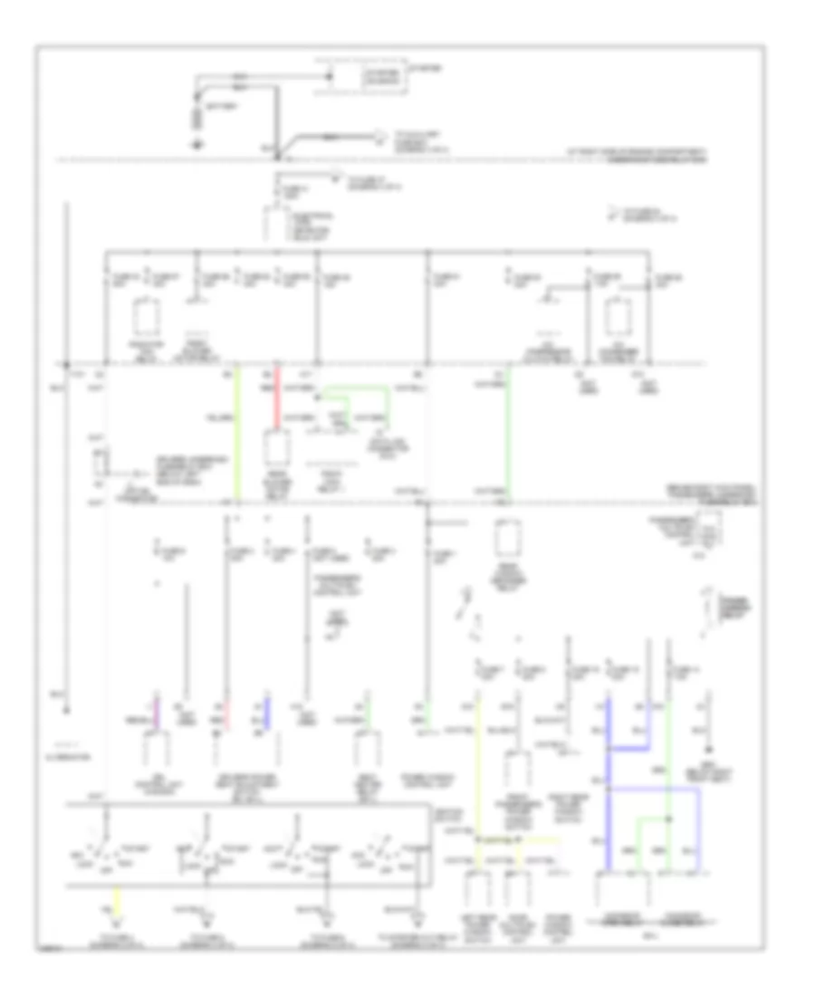 Power Distribution Wiring Diagram 1 of 4 for Honda Pilot LX 2005
