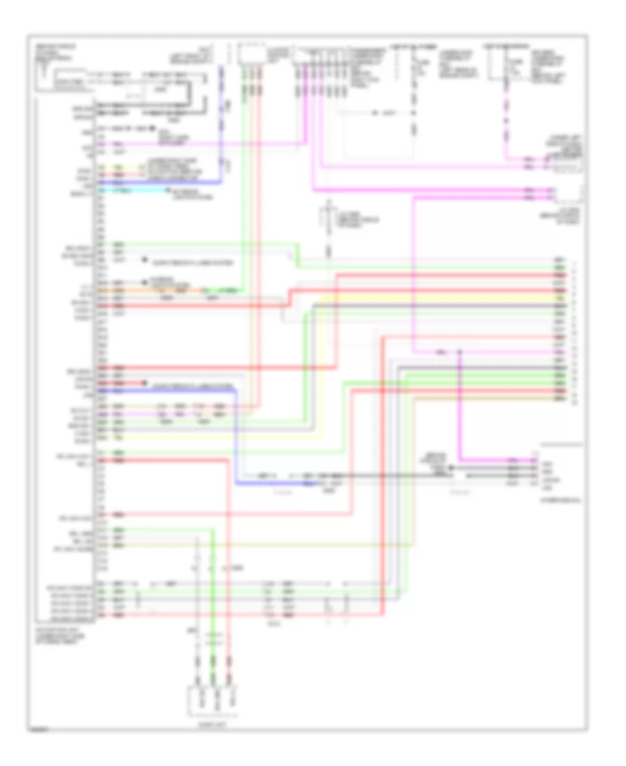 Navigation Wiring Diagram 1 of 2 for Honda Accord Crosstour EX 2011