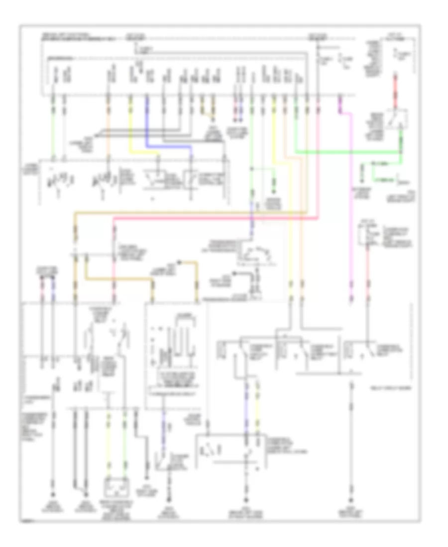 Электросхема передних стеклоочистителей дворников и омывателя лобового стекла для Honda Accord Crosstour EX 2011
