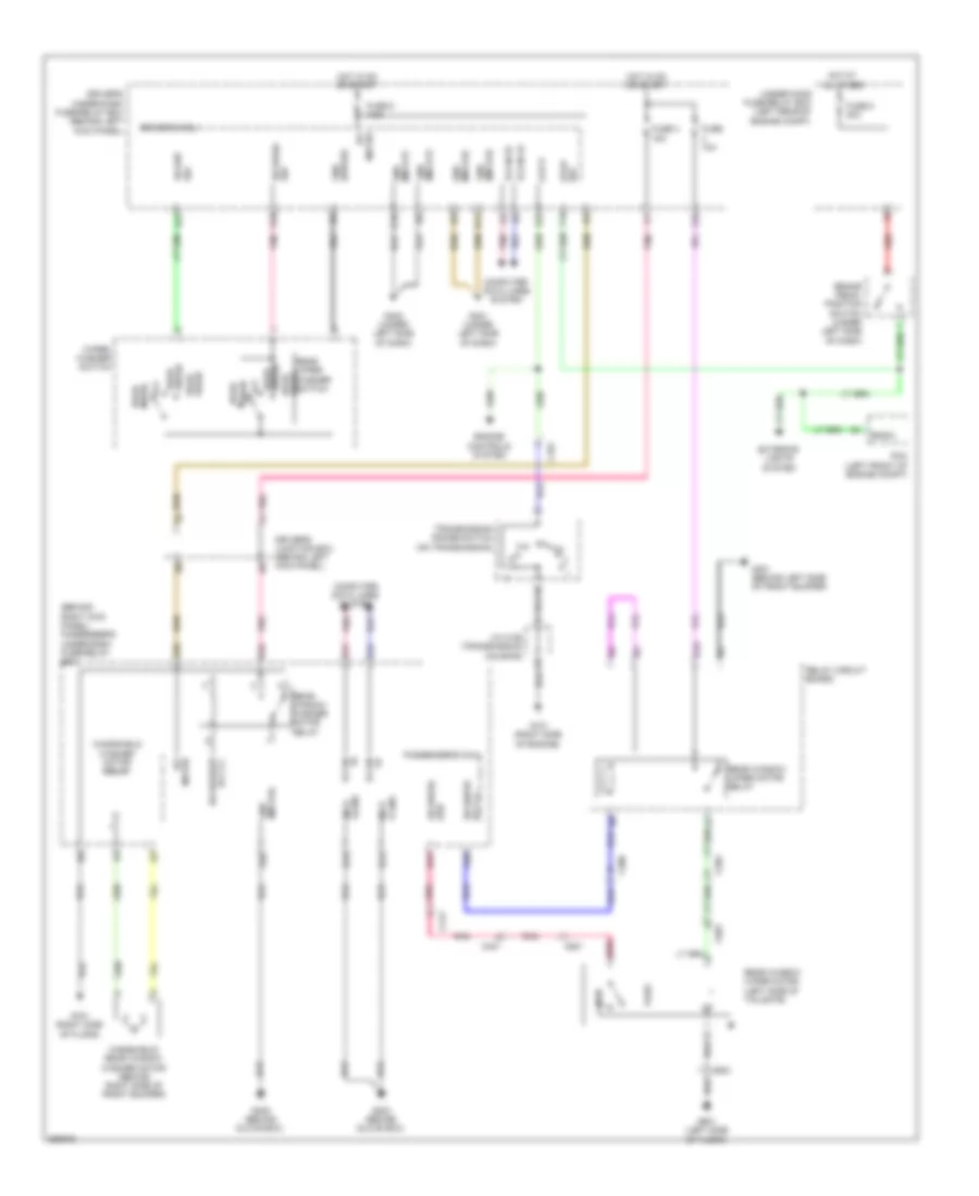 Электросхема заднего стеклоочистителя дворника и омывателя для Honda Accord Crosstour EX 2011