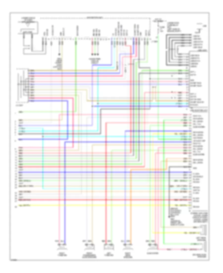 Radio Wiring Diagram, Si; 2 Door EX, EX-L with Navigation (3 of 3) for Honda Civic Hybrid 2009