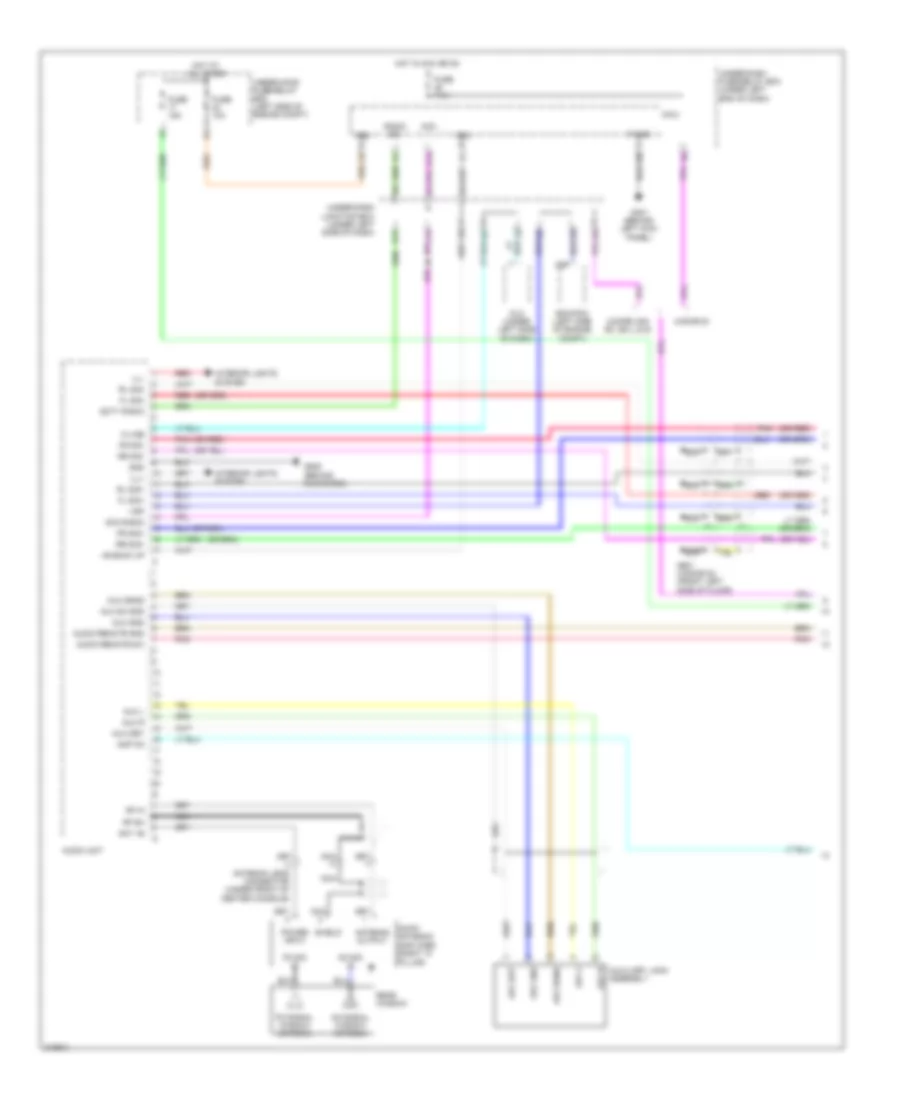 Radio Wiring Diagram, Si; 2 Door EX, EX-L without Navigation (1 of 2) for Honda Civic Hybrid 2009