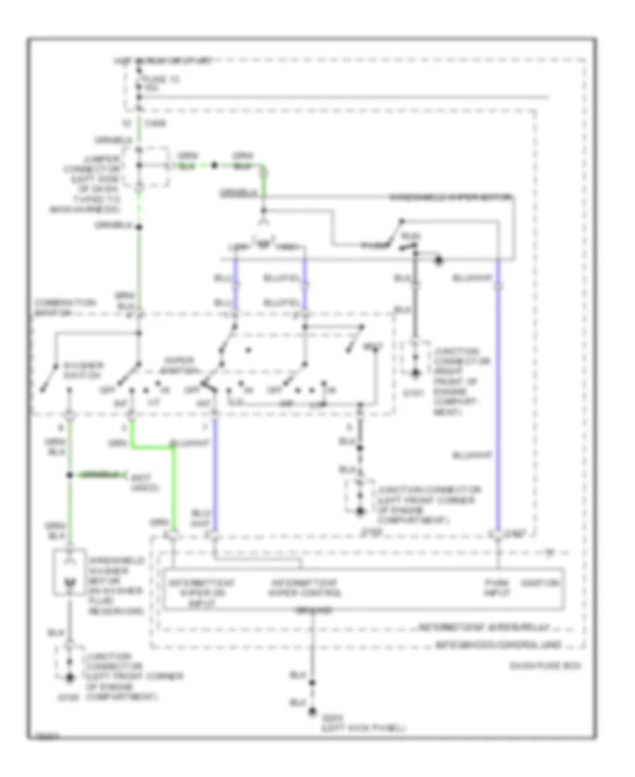 Interval Wiper Washer Wiring Diagram Wagon for Honda Civic 1990