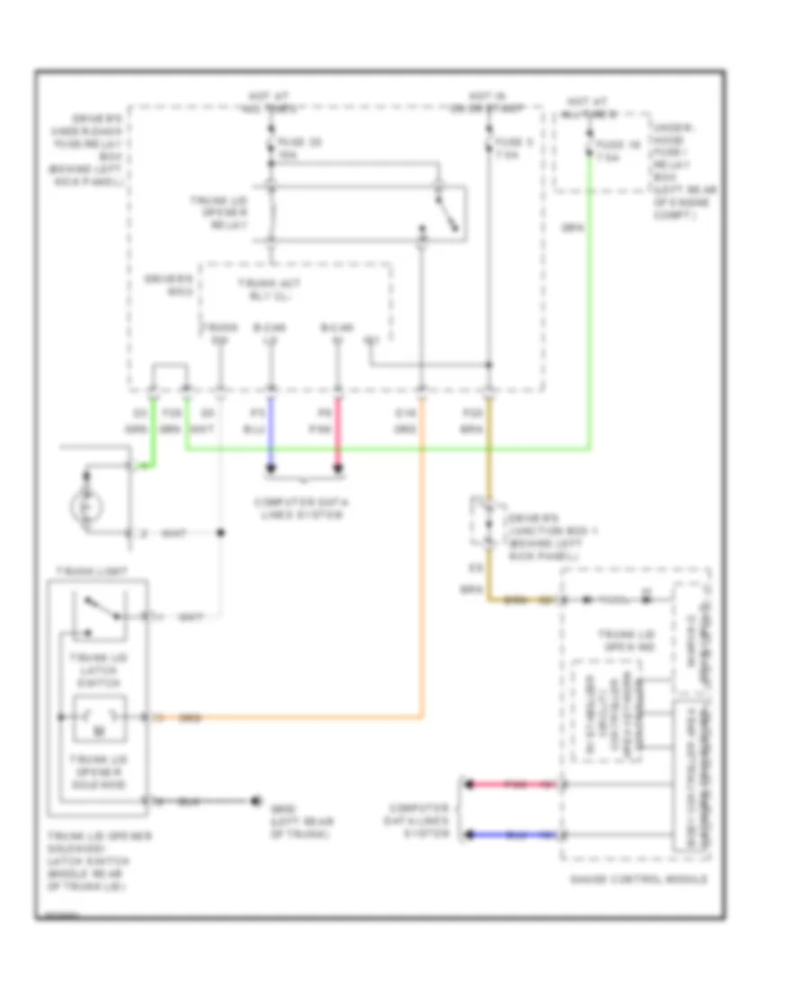 Trunk Release Wiring Diagram for Honda Accord EX 2011