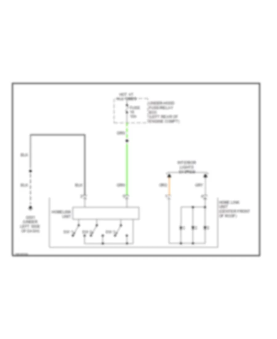Home Link Remote Control Wiring Diagram for Honda Accord EX 2011