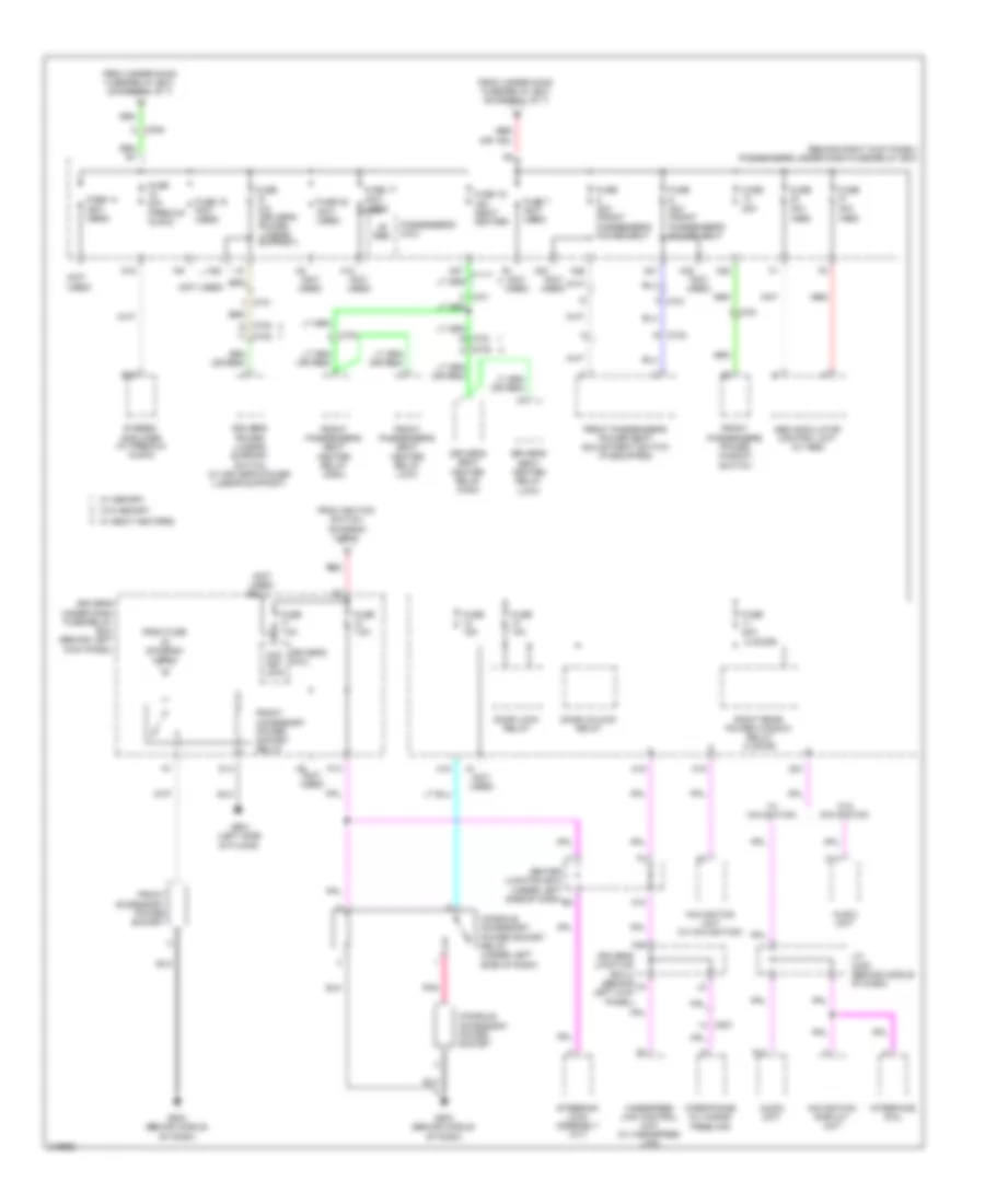 Power Distribution Wiring Diagram (2 of 7) for Honda Accord EX 2011