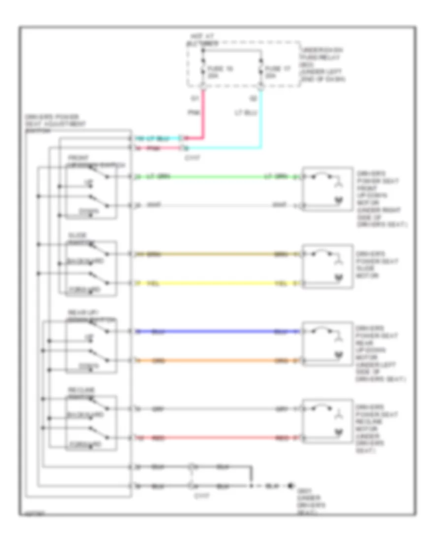 Driver Power Seat Wiring Diagram for Honda CR V EX 2014