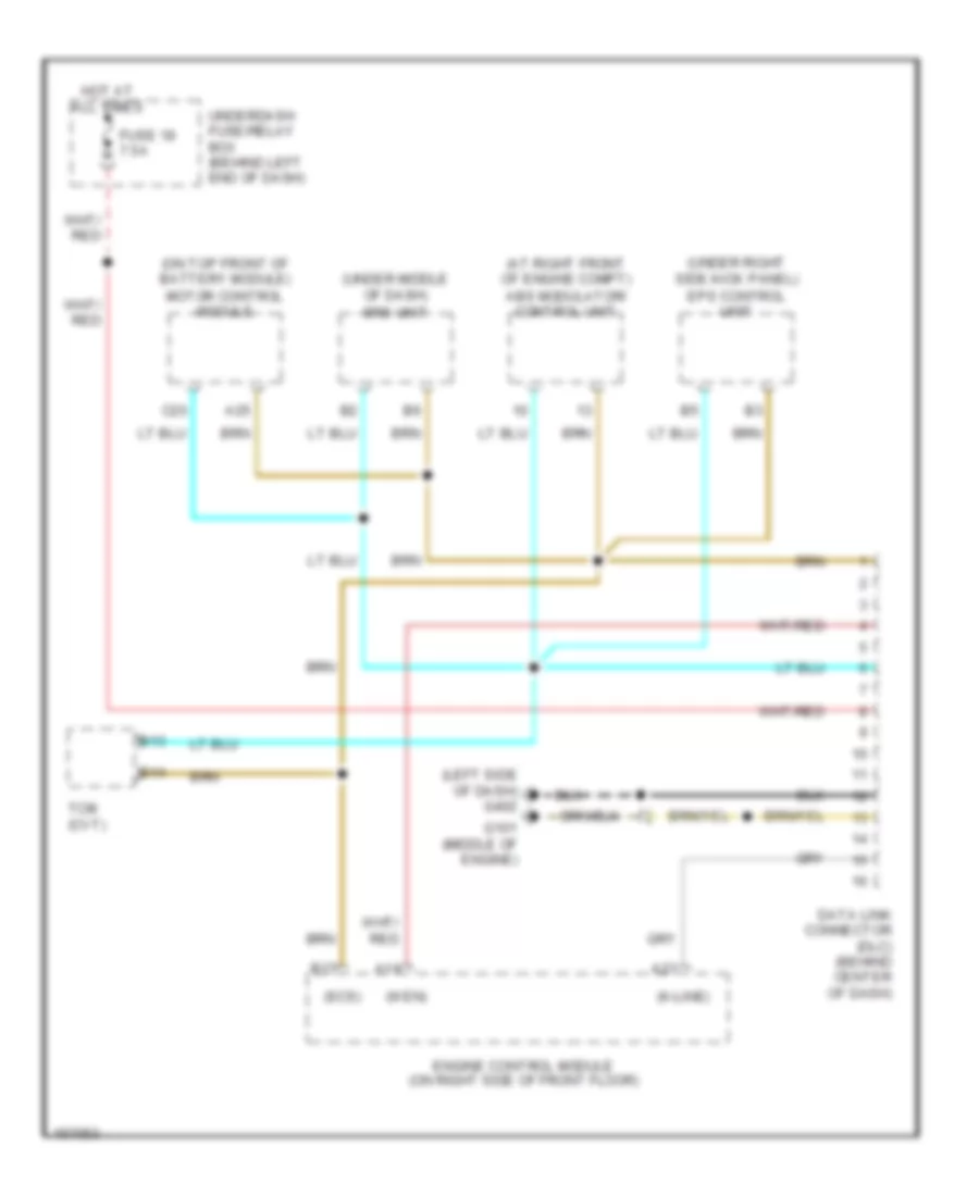Computer Data Lines Wiring Diagram for Honda Insight 2004