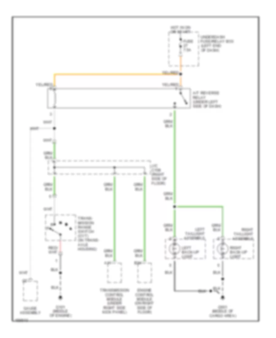 Back up Lamps Wiring Diagram A T for Honda Insight 2004