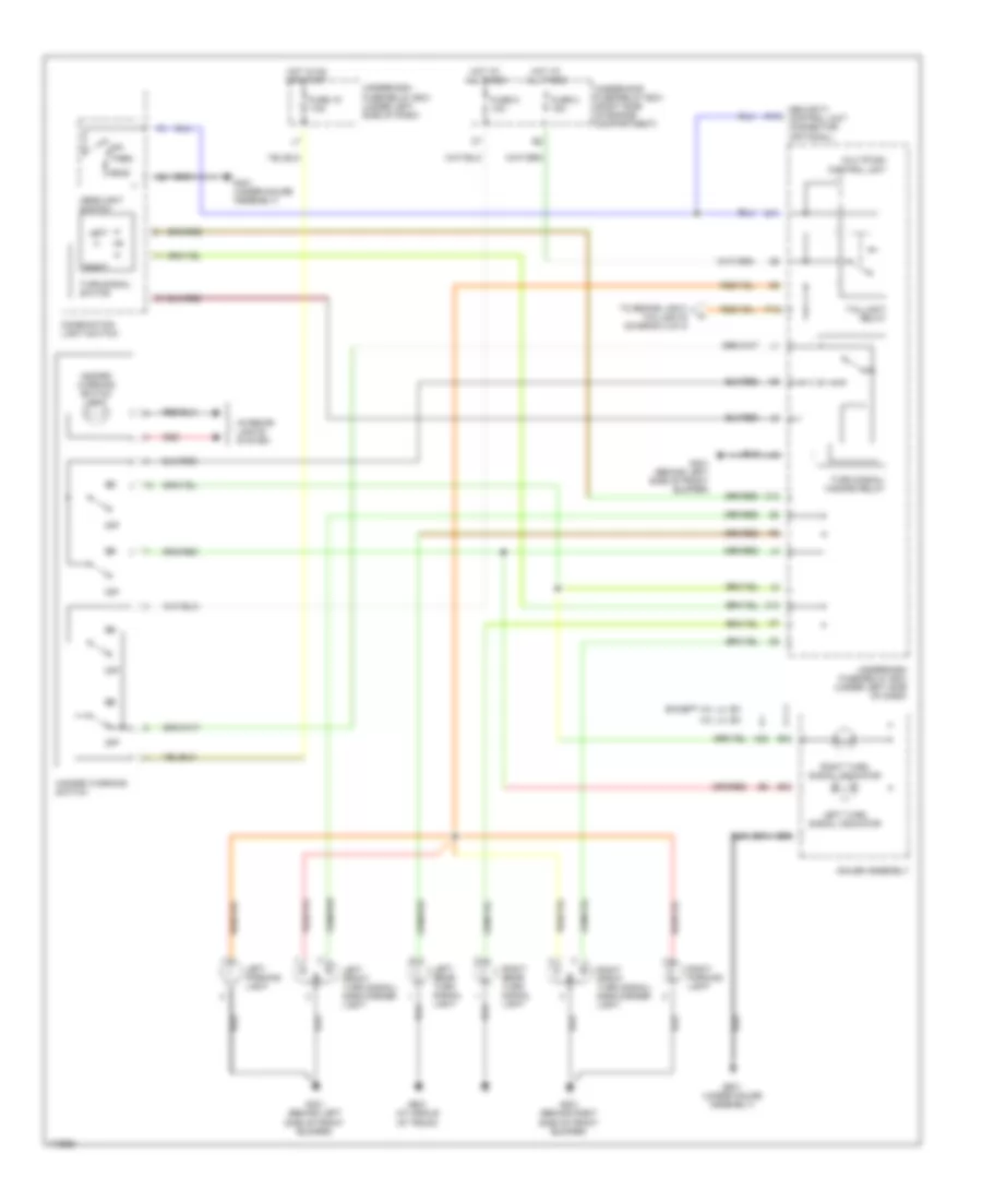 Exterior Lamps Wiring Diagram, Except Hatchback  Hybrid (1 of 2) for Honda Civic LX 2003