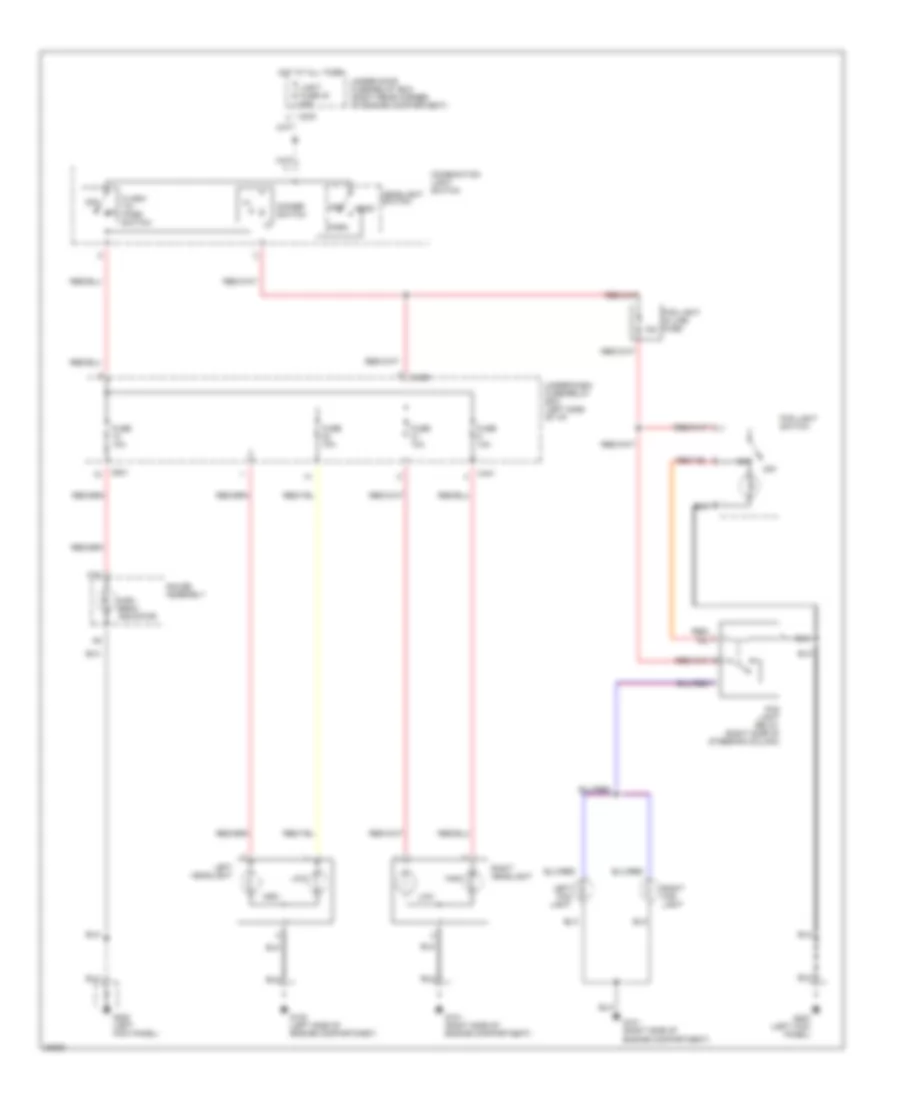 Headlight Wiring Diagram without DRL for Honda Civic EX 1995